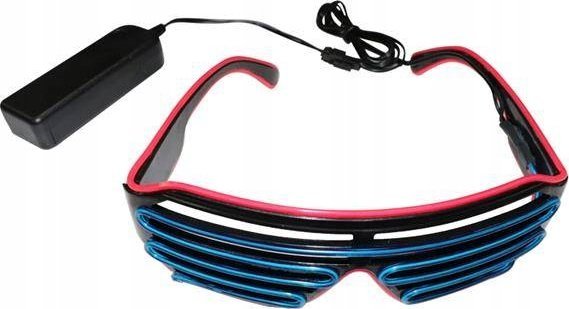OEM ŚWIECĄCE OKULARY LED (2 KOLORY) PINK-BLUE / RÓŻOWO-NIEBIESKI