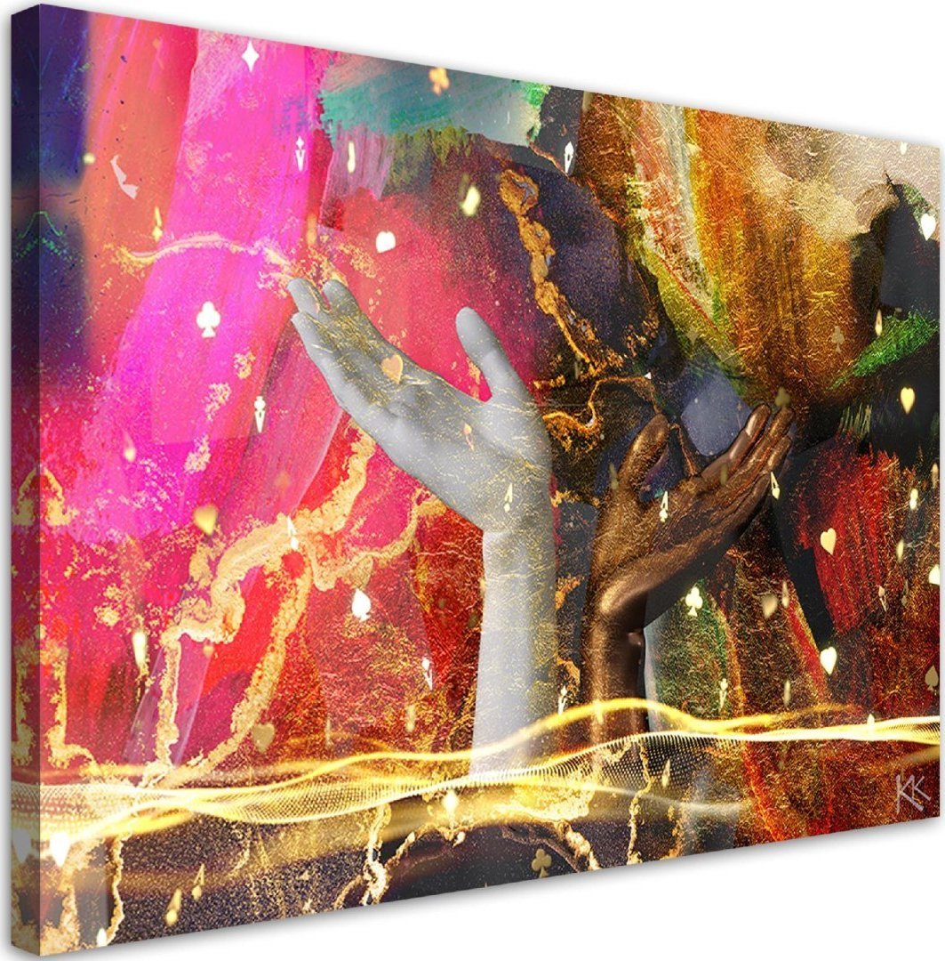 Feeby Obraz na płótnie, Kolorowe Ręce Abstrakcja - 120x80