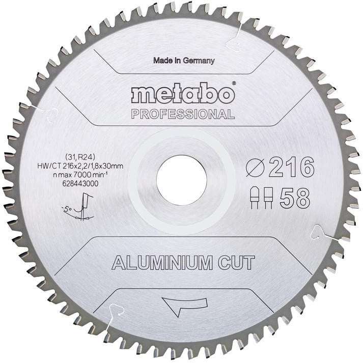 METABO PIŁA TARCZOWA FZ/TZ 216x30x58z ALUMINIUM CUT PROFESSIONAL