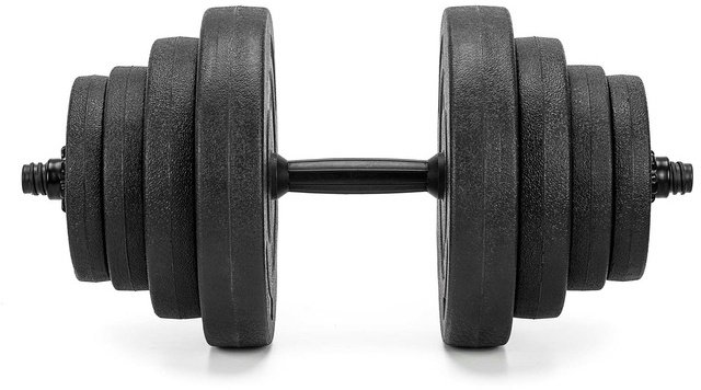 Hantle do ćwiczeń 20 kg regulowane zestaw obciążeń 2x10 kg gryf do treningu siłowego UNIWERSALNY