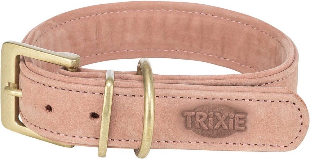 Trixie Pure obroża dla psa skórzana różowa L–XL: 52–63 cm/40 mm