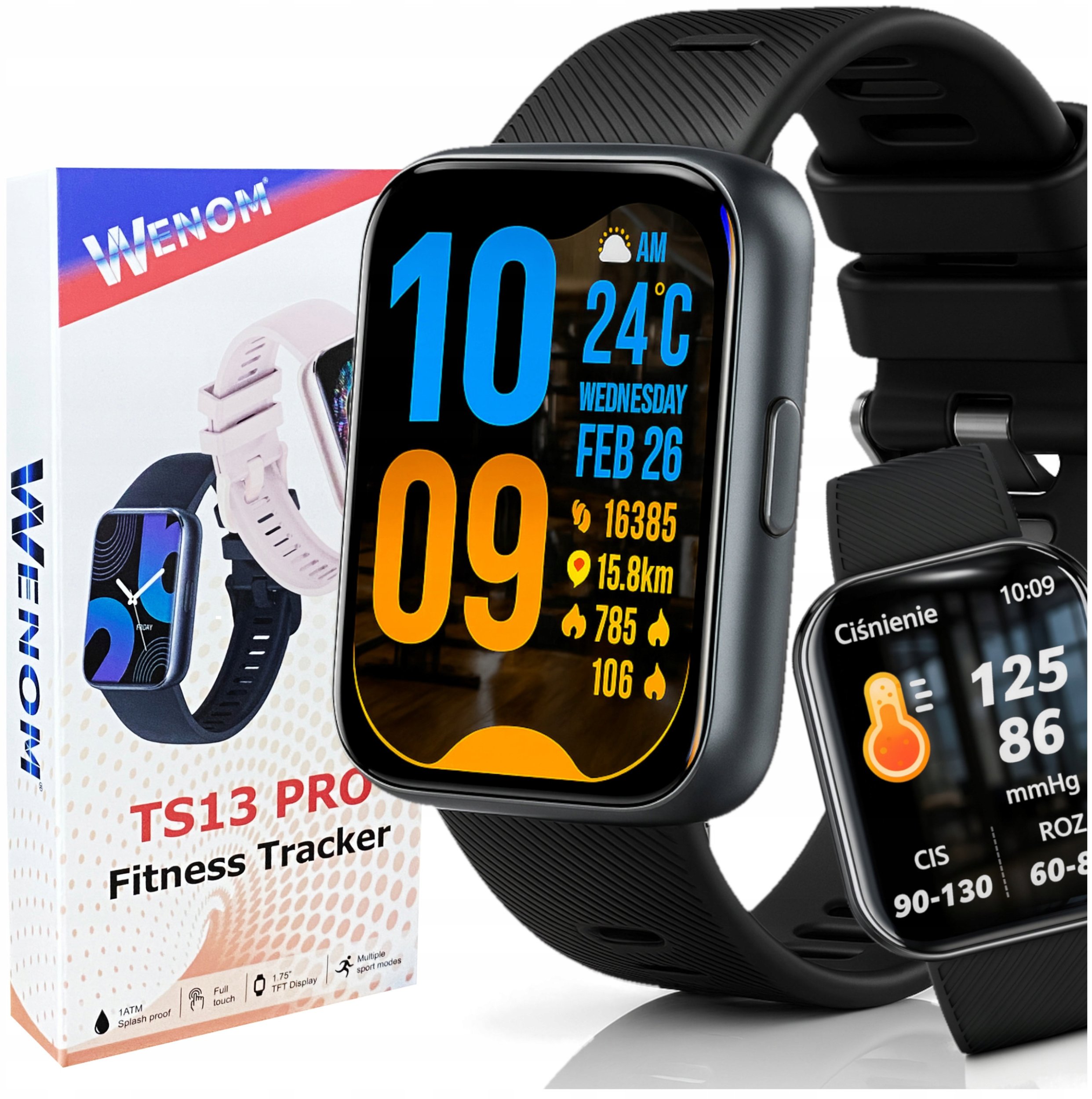 Smartwatch męski / damski - rozmowy, sport, zdrowie, IP68, Tętno Ciśnienie