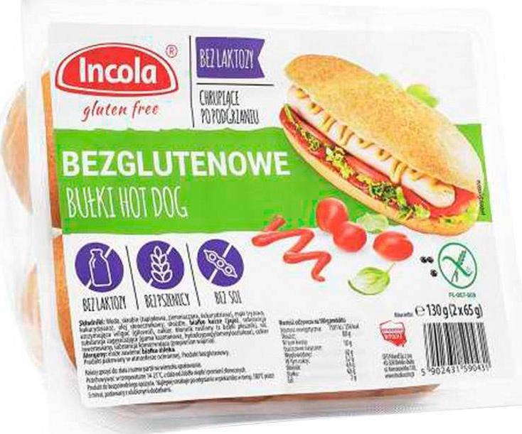 GFS Poland Bułki Hot-Dog bezglutenowe 2 szt. 130 g