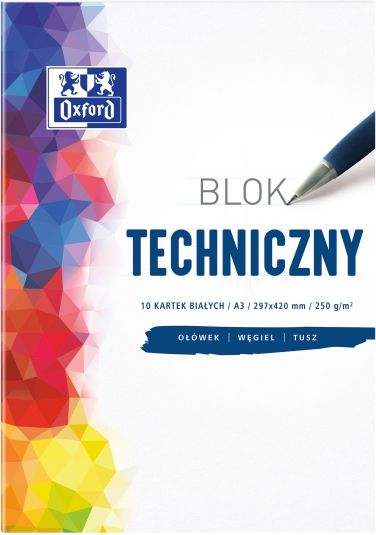 Oxford Blok techniczny A3 10k biały