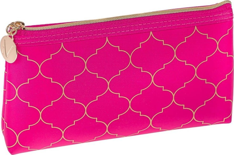 AURI_Kosmetyczka kopertowa mała Różowa