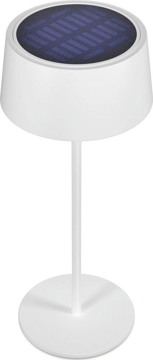 Lampka biurkowa Realpower RealPower LED-Solar Tischlampe dimmbar mit Akku,weiss