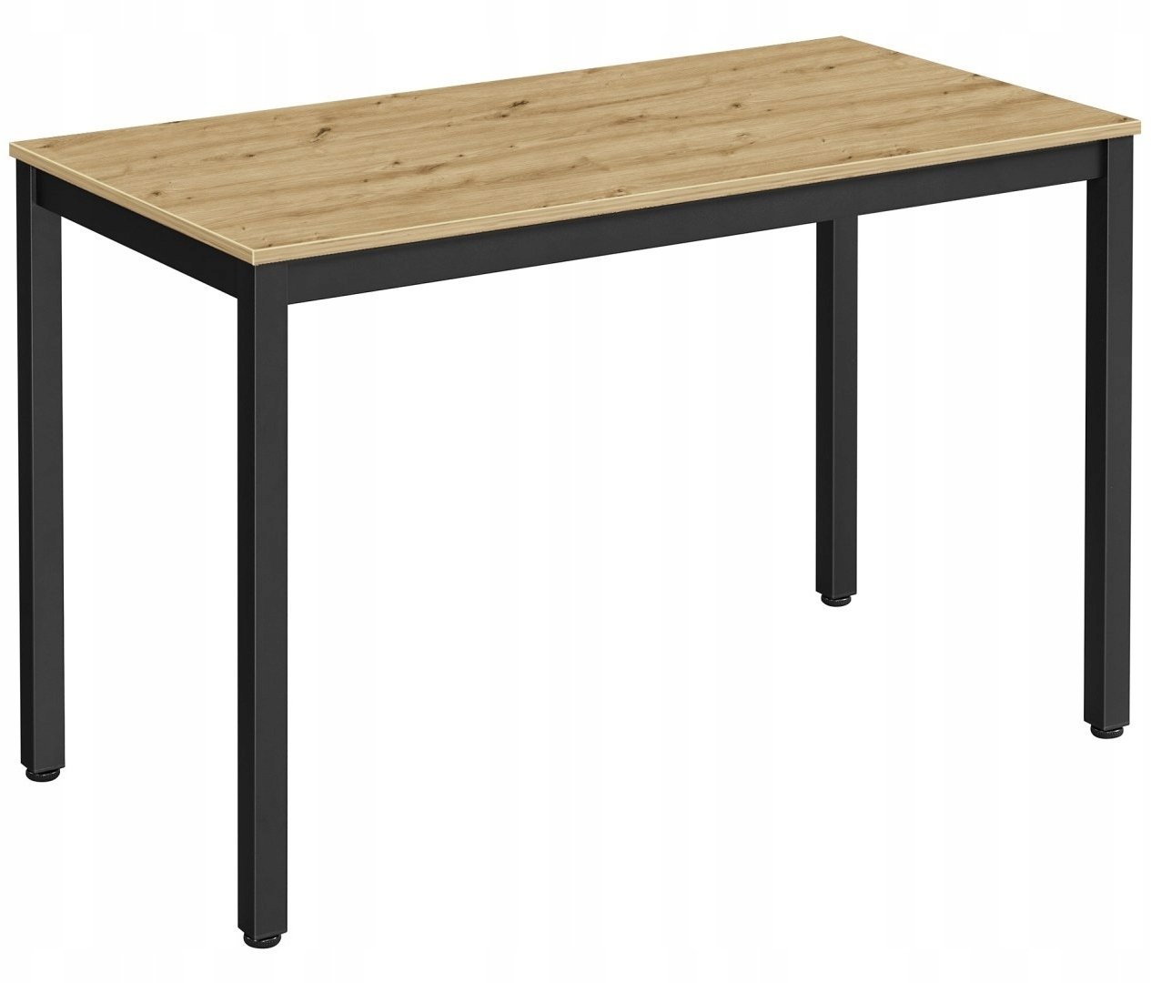 Leobert Stół TESSA 120cm x 60cm - rzemieślniczy / czarne nogi