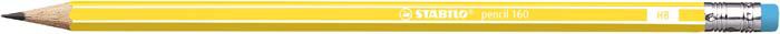 Stabilo Ołówek Pencil 160 Z Gumką Hb Yellow (2160/05-HB)