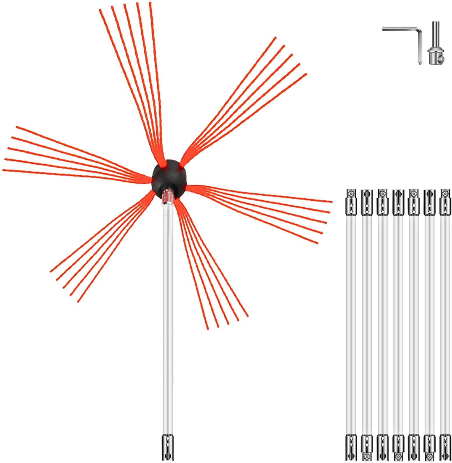 Zestaw do czyszczenia komina 8m