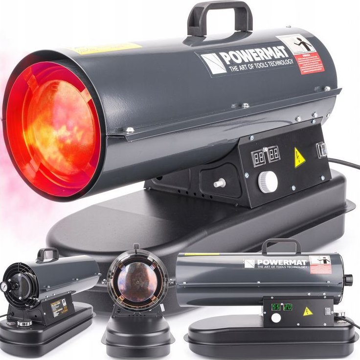 Powermat Nagrzewnica Dmuchawa OLEJOWA Spalinowa LCD 20kW