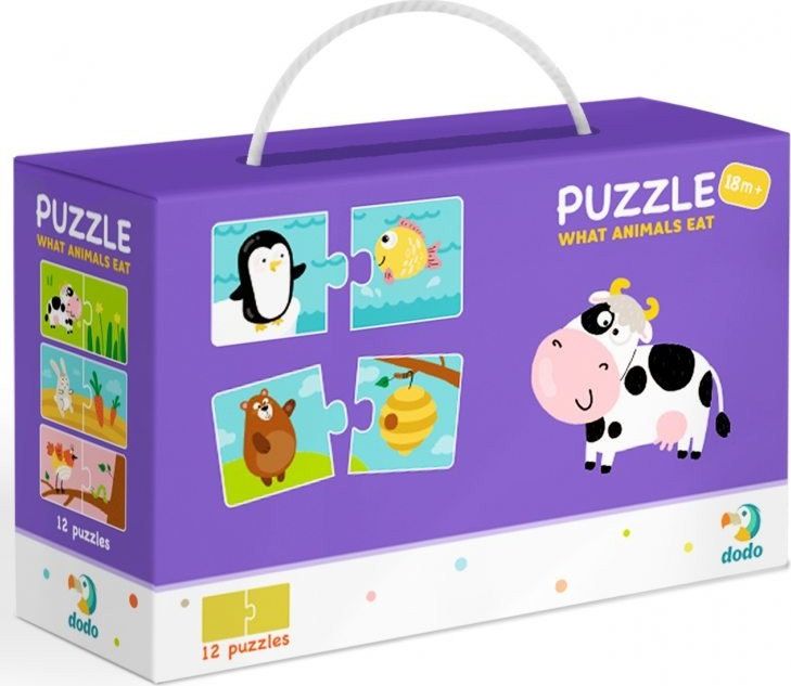 Dodo Puzzle 12x2 Co jedzą zwierzęta?