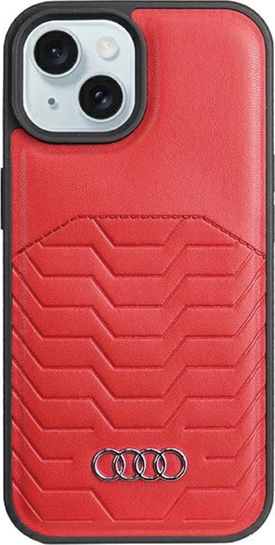 Audi Synthetic Leather MagSafe iPhone 15 Plus / 14 Plus 6.7" czerwony/red hardcase AU-TPUPCMIP15M-GT/D3-RD