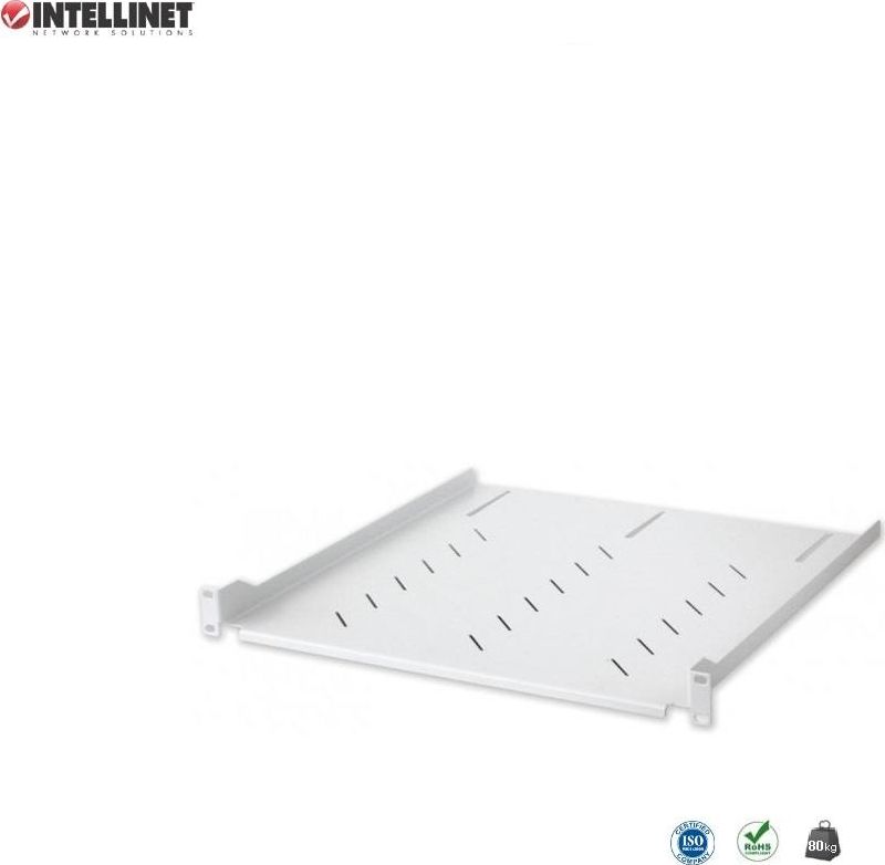 Intellinet Network Solutions Półka 1U 470mm rack 19, 4 pkt mocowania, perforowana, szara (637299)