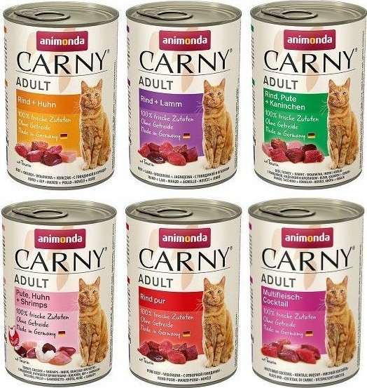 Animonda ANIMONDA Cat Carny Adult mix 6 smaków 24x400g