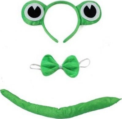 Kostium strój opaska muszka ogonek zestaw żabka