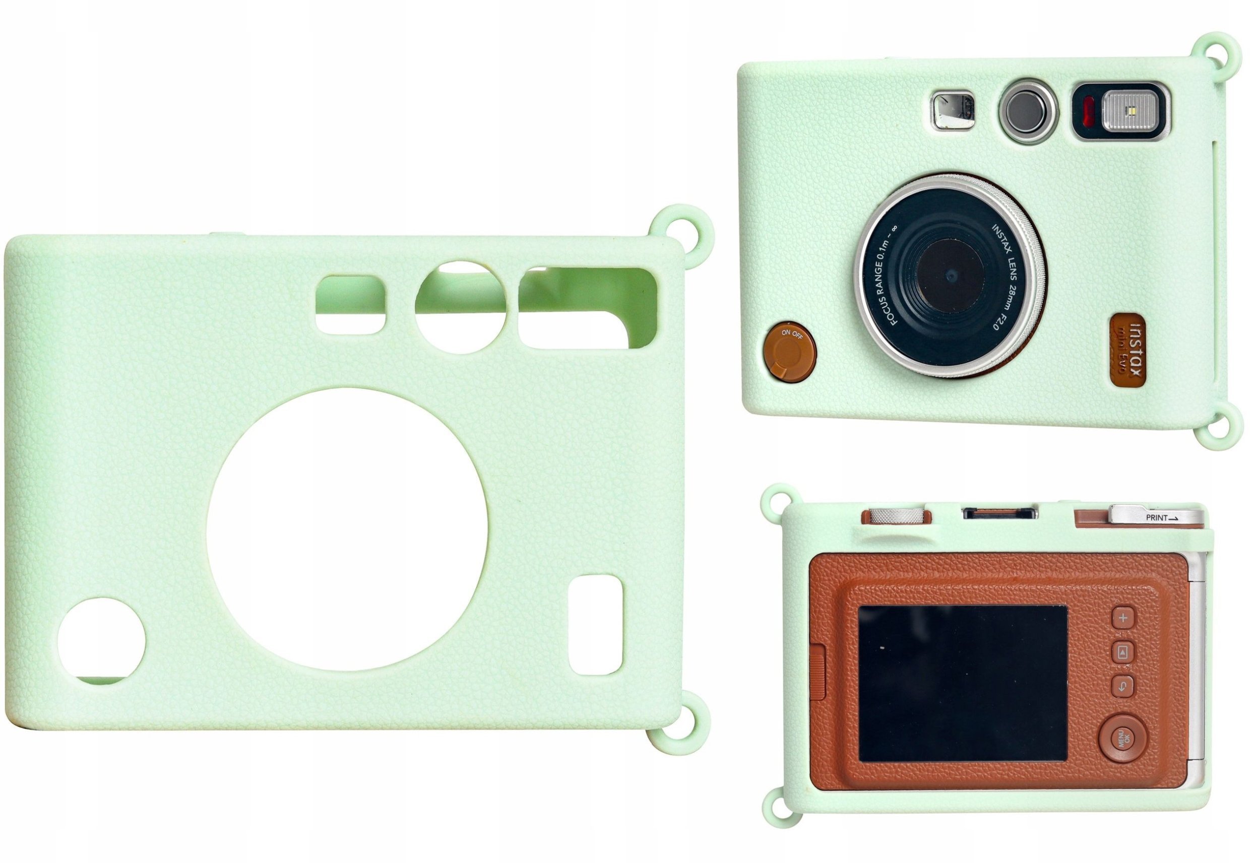 Futerał Etui Pokrowiec Case Silikon Fuji Fujifilm Instax Mini Evo / Zielony