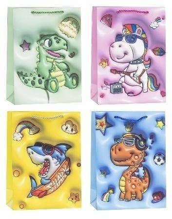 Torebka ozdobna 31x40x12cm dziecięce mix ROZETTE