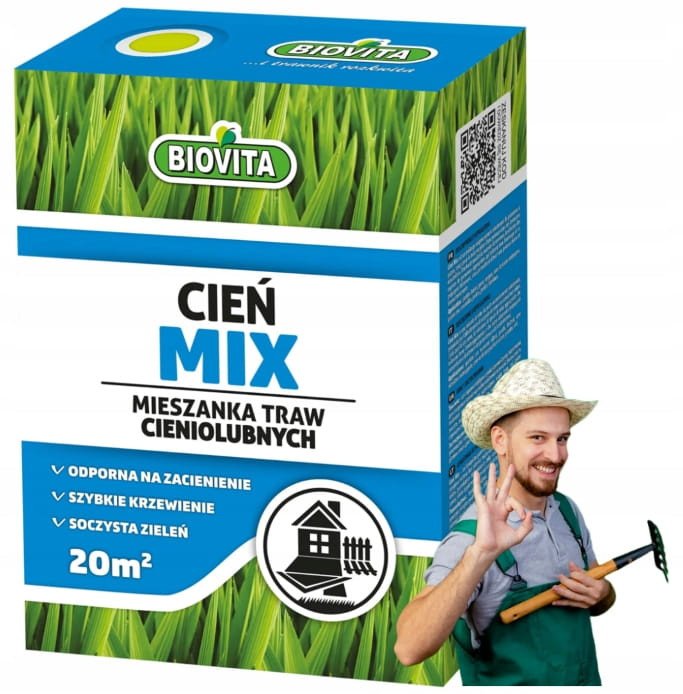 Mieszanka traw Cieńmix 0,5kg Trawnik do miejsc zacienionych odporny na cień