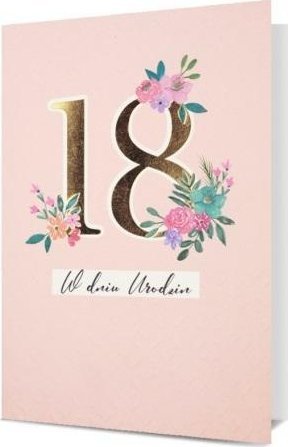 Karnet B6 Urodziny 18