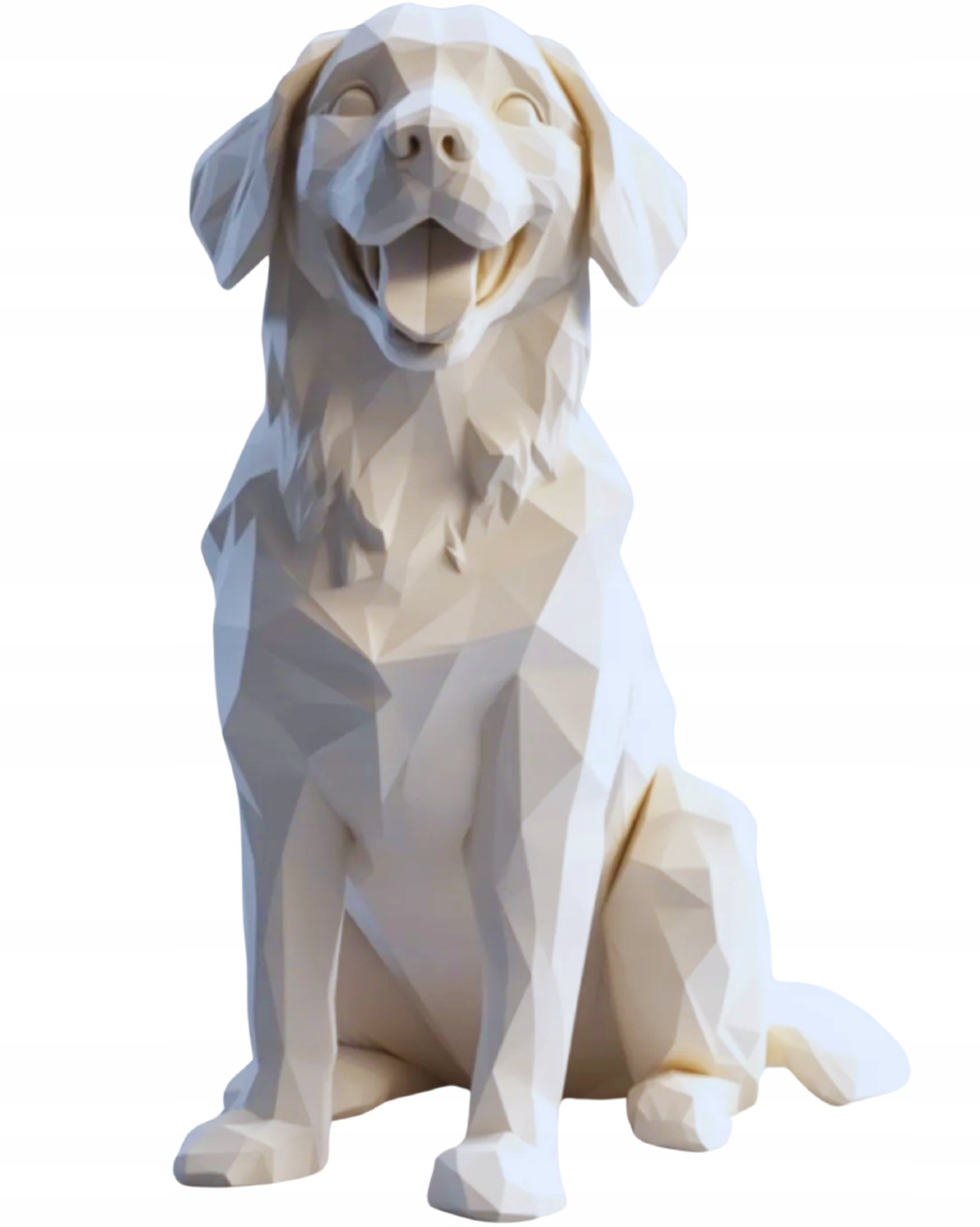 Figurka Psa Low-Poly Nowoczesna Dekoracja do Domu Styl Geometryczny - 20 cm