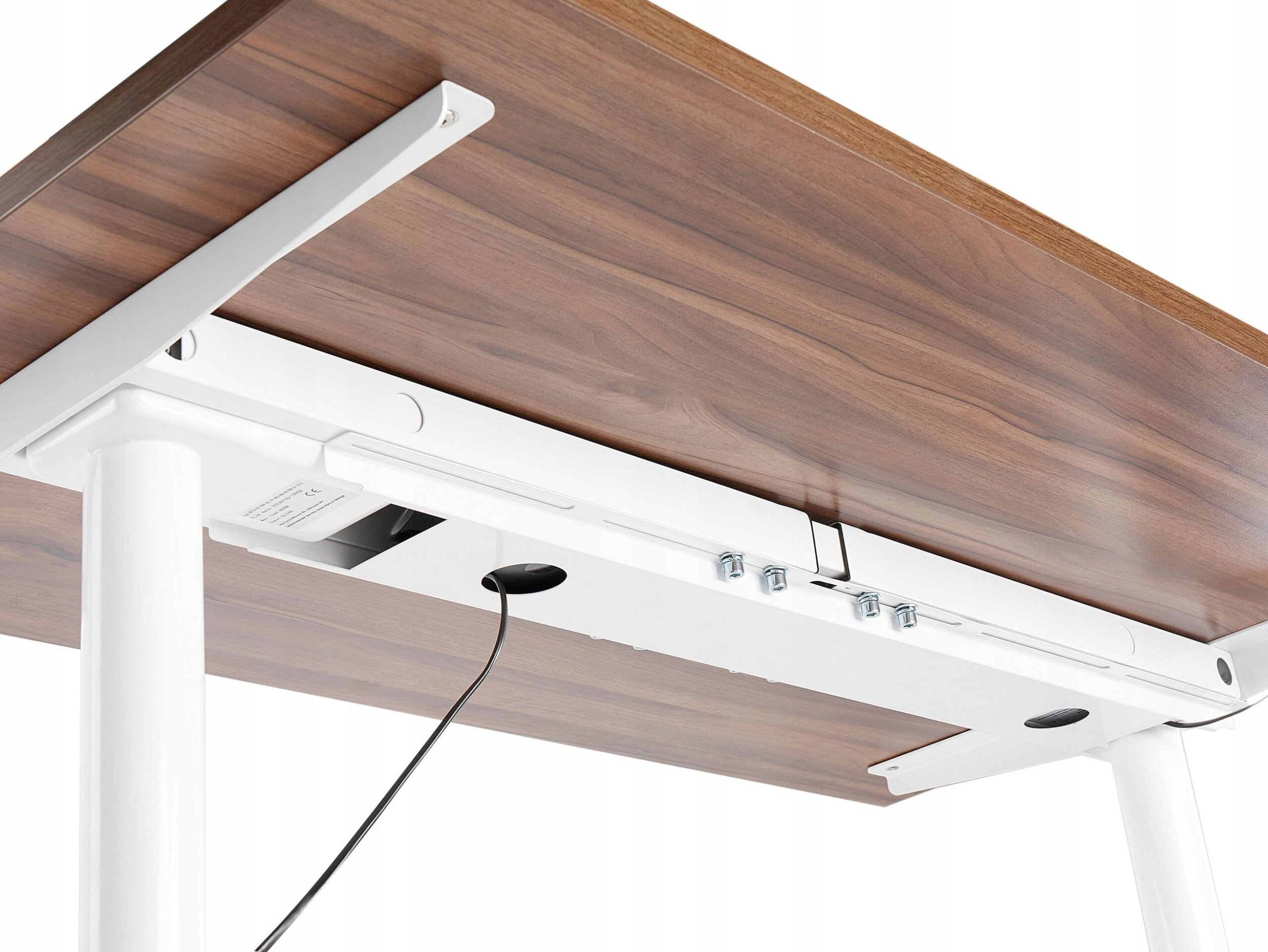 Organizer Beliani Organizer kabli pod biurko regulowane elektrycznie biały TRACIE