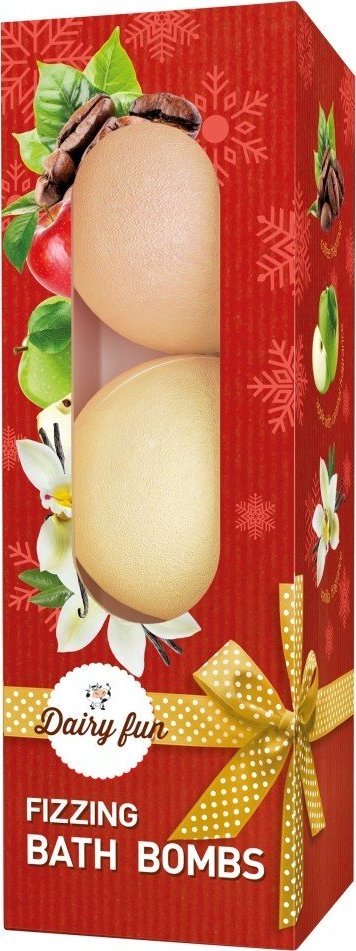 Delia Dairy Fun Coffee Apple with Caramel Vanilla Musujące kule do kąpieli 3 x 100 g