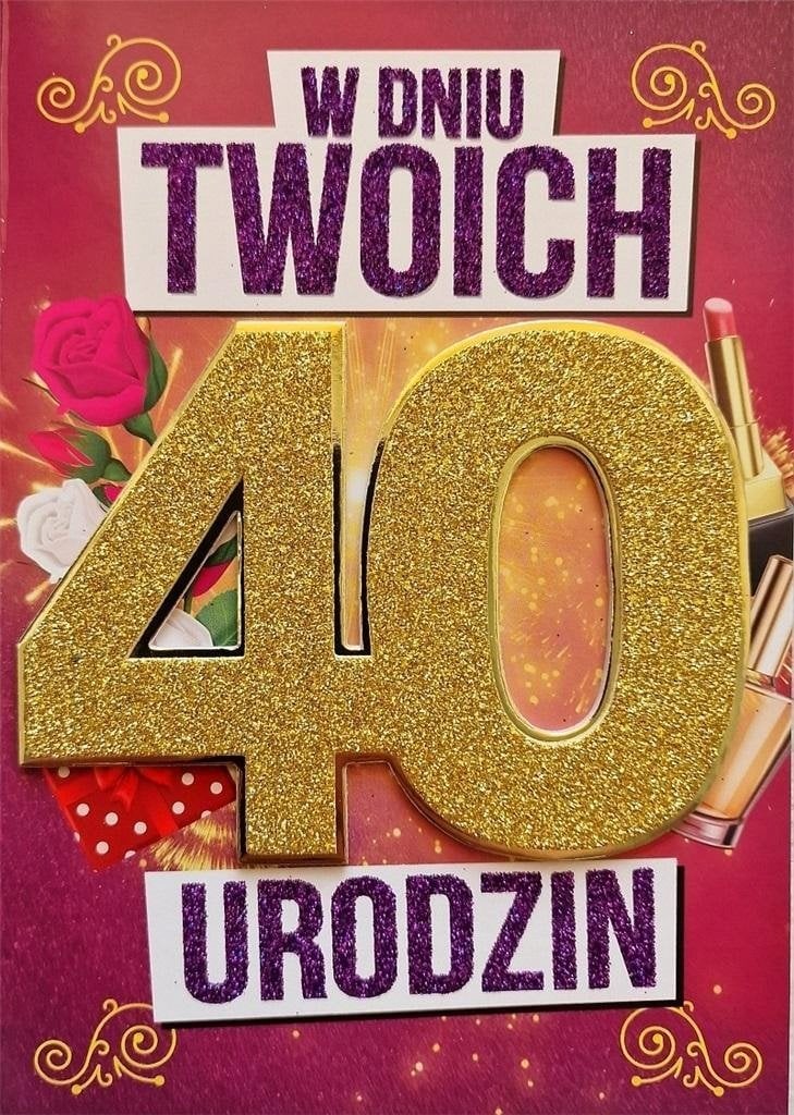 Yeku Karnet Urodziny 40 damskie