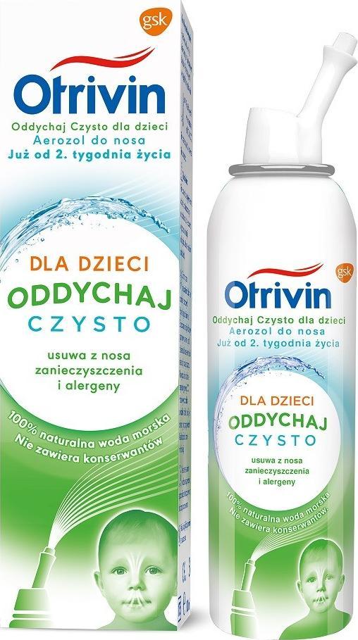 GlaxoSmithKline OTRIVIN_Oddychaj Czysto Dla Dzieci areozol do nosa już od 2 tygodnia życia 100ml