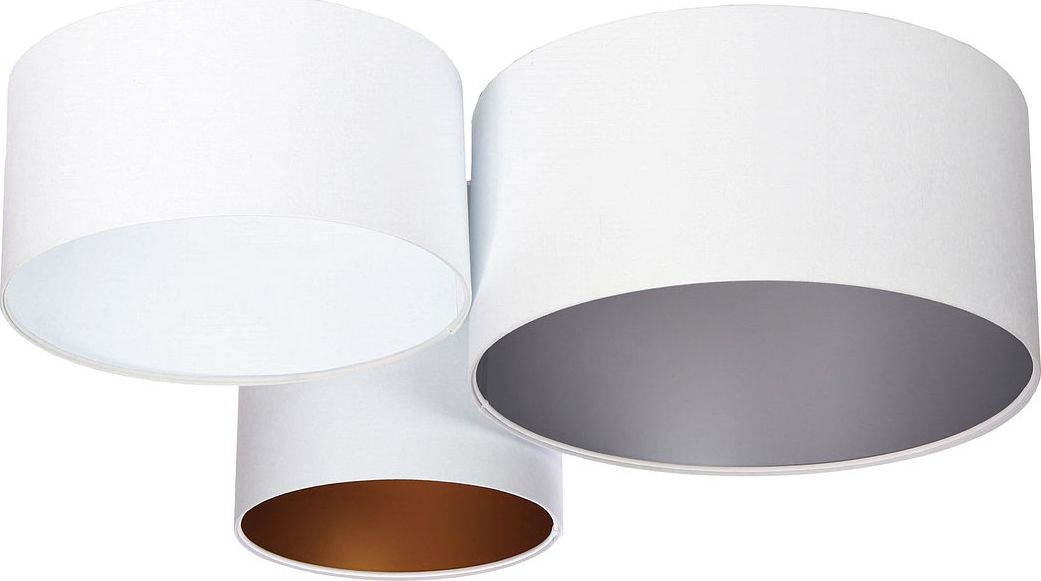 Lampa sufitowa Lumes Nowoczesna okrągła plafoniada z weluru - EXX37-Promis