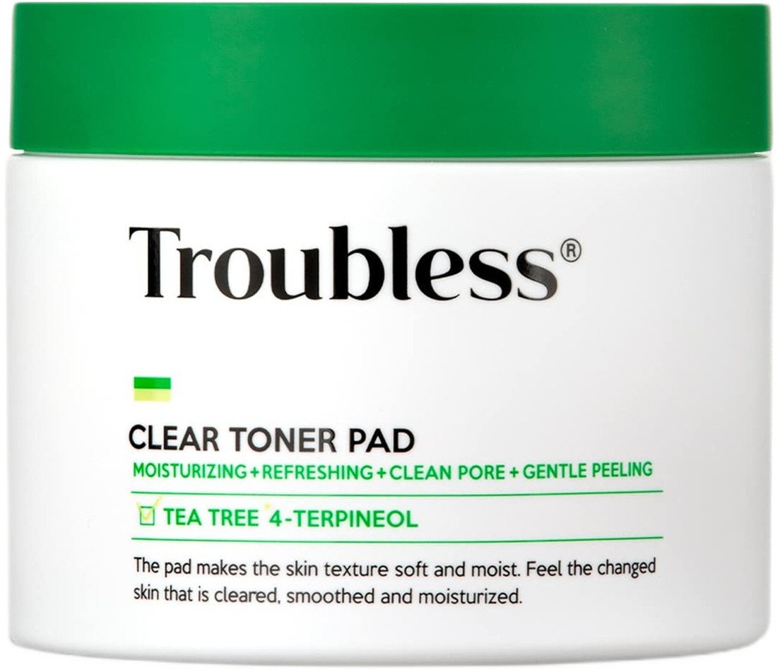 Troubless Clear toner pad płatki tonizujące z efektem peelingu 60szt.