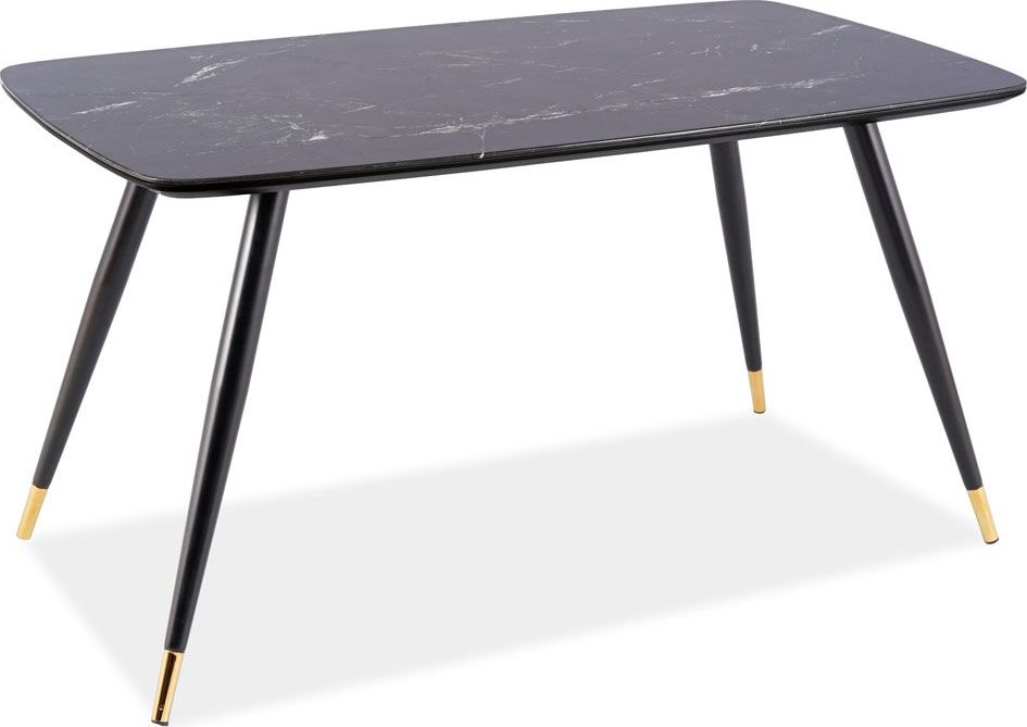 Signal Stół CYRYL I 140x80 czarny/złoty