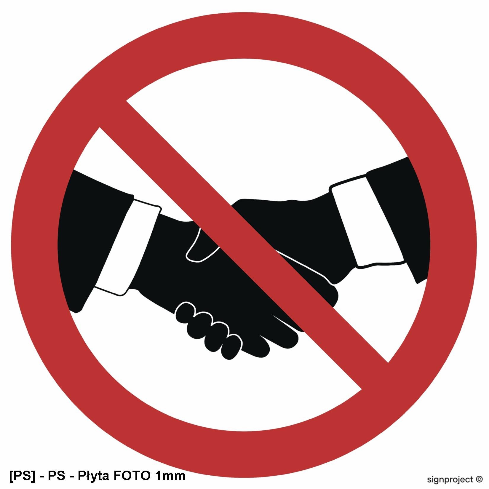 GB060 - Zakaz podawania dłoni 100x100