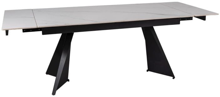 STÓŁ LACONI BIAŁY / CZARNY 160(220)X90