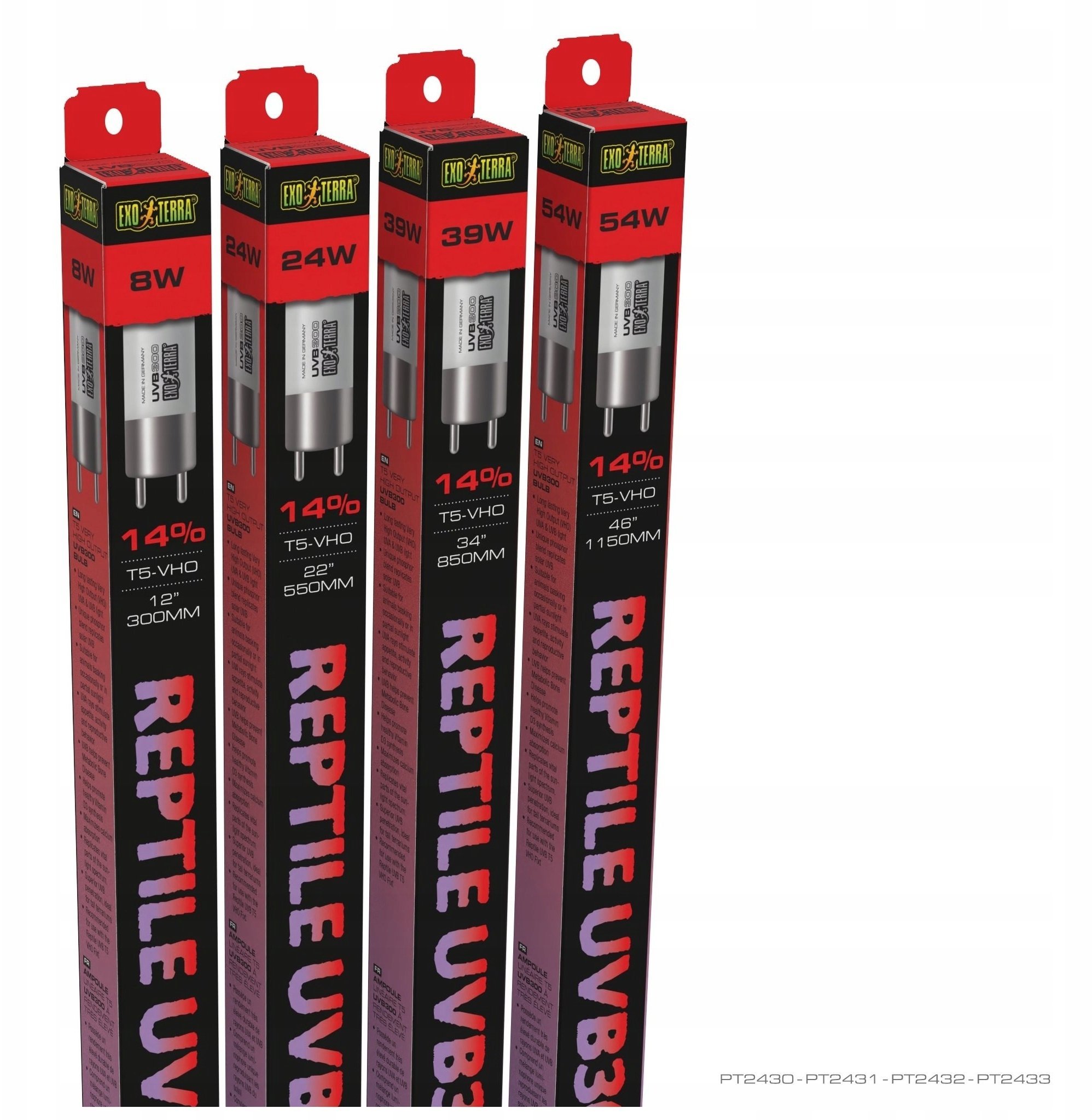 Exo Terra Reptile UVB300 świetlówka T5 do terrarium, 24 W, 55 cm