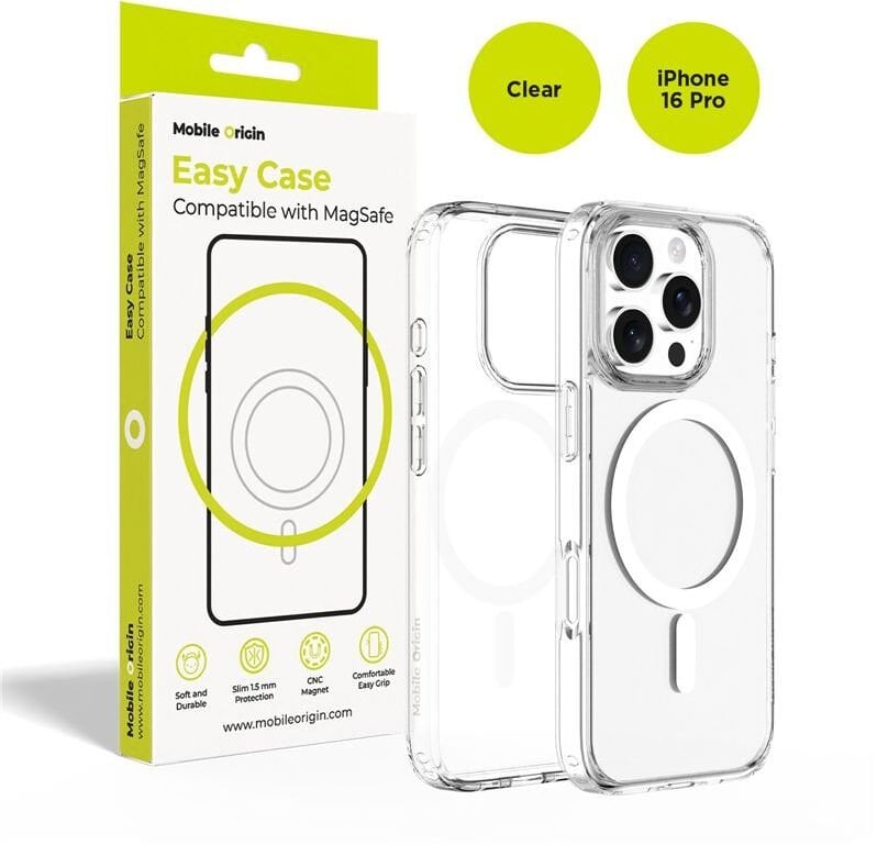 Mobile Origin Hybrid MagSafe Case, clear - iPhone 16 Pro