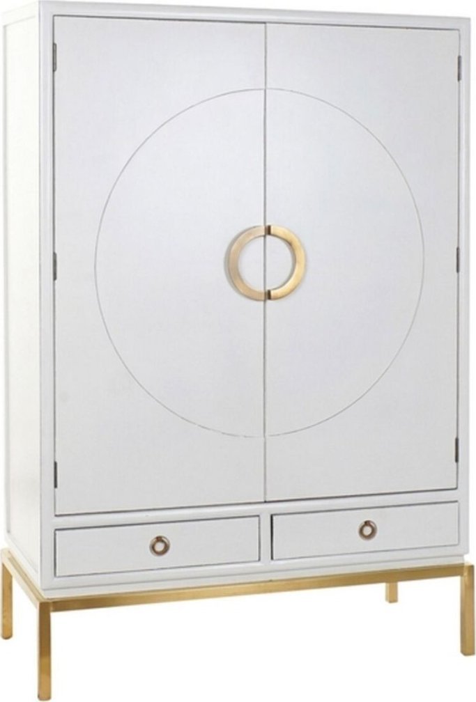 DKD Home Decor Szafa DKD Home Decor Biały Złoty Metal Topola 120 x 50 x 175 cm