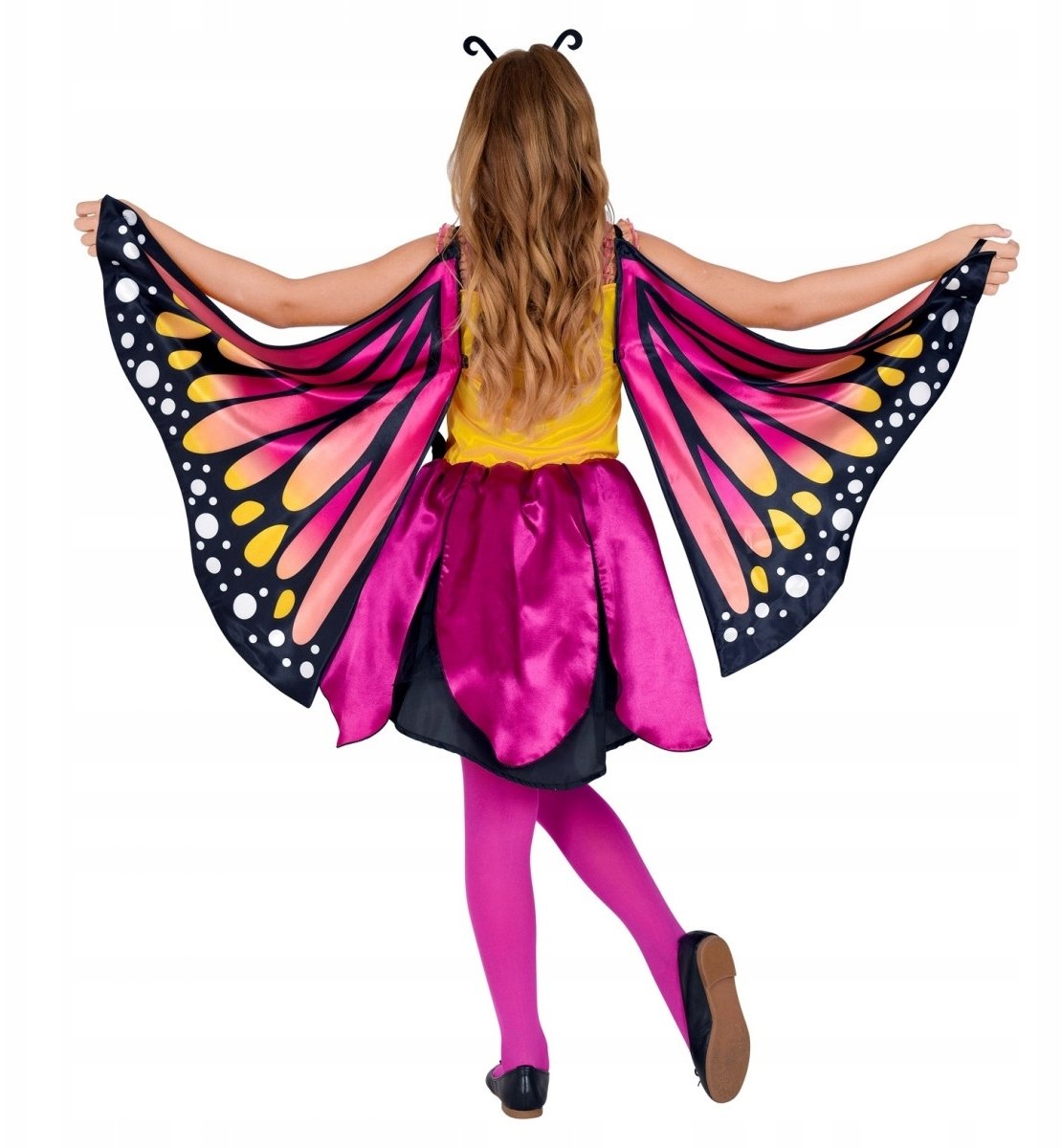 Strój motyla w kolorze różowym rozm. 128cm