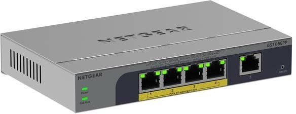 NETGEAR 5PT GB PLUS Switch W/ POE+ GS105EPP