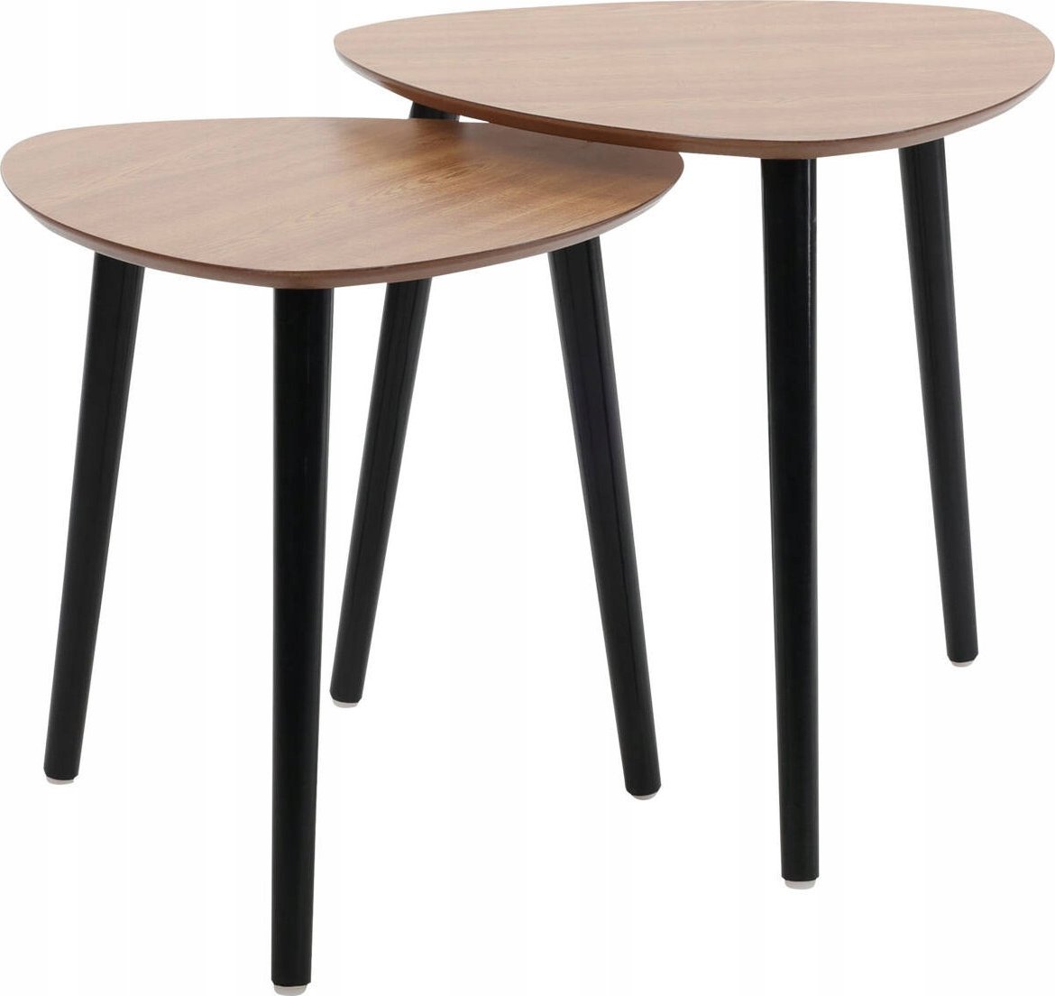 Home Styling Collection Zestaw stolików kawowych z trzema nogami z drewna sosnowego, 2 sztuki