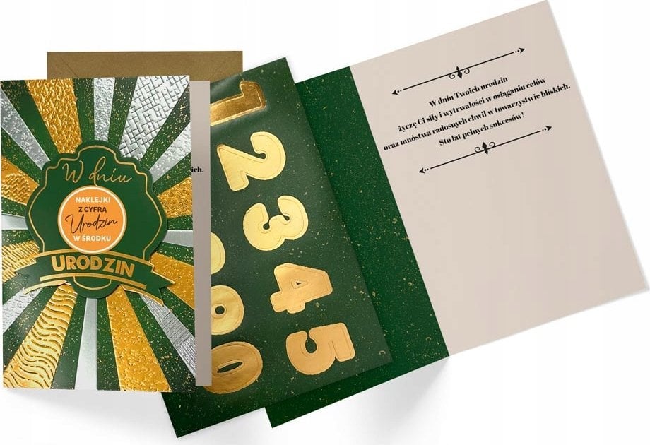 KUKARTKA Karnet B6 Urodziny (wymienne cyfry)