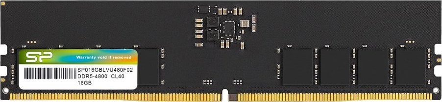 Pamięć Silicon Power DDR5, 16 GB, 4800MHz, CL40 (SP016GBLVU480F02)