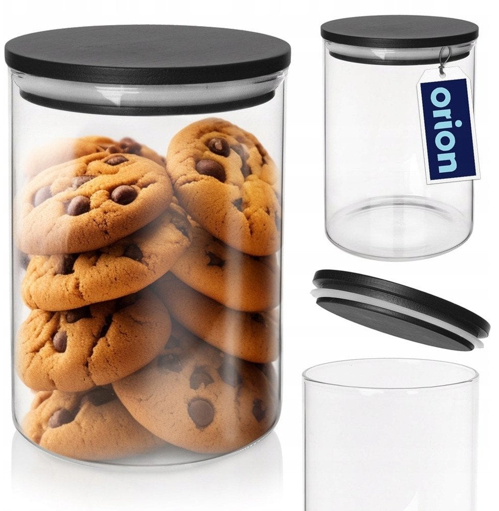 Orion Pojemnik na produkty sypkie szklany z pokrywką i uszczelką 600 ml