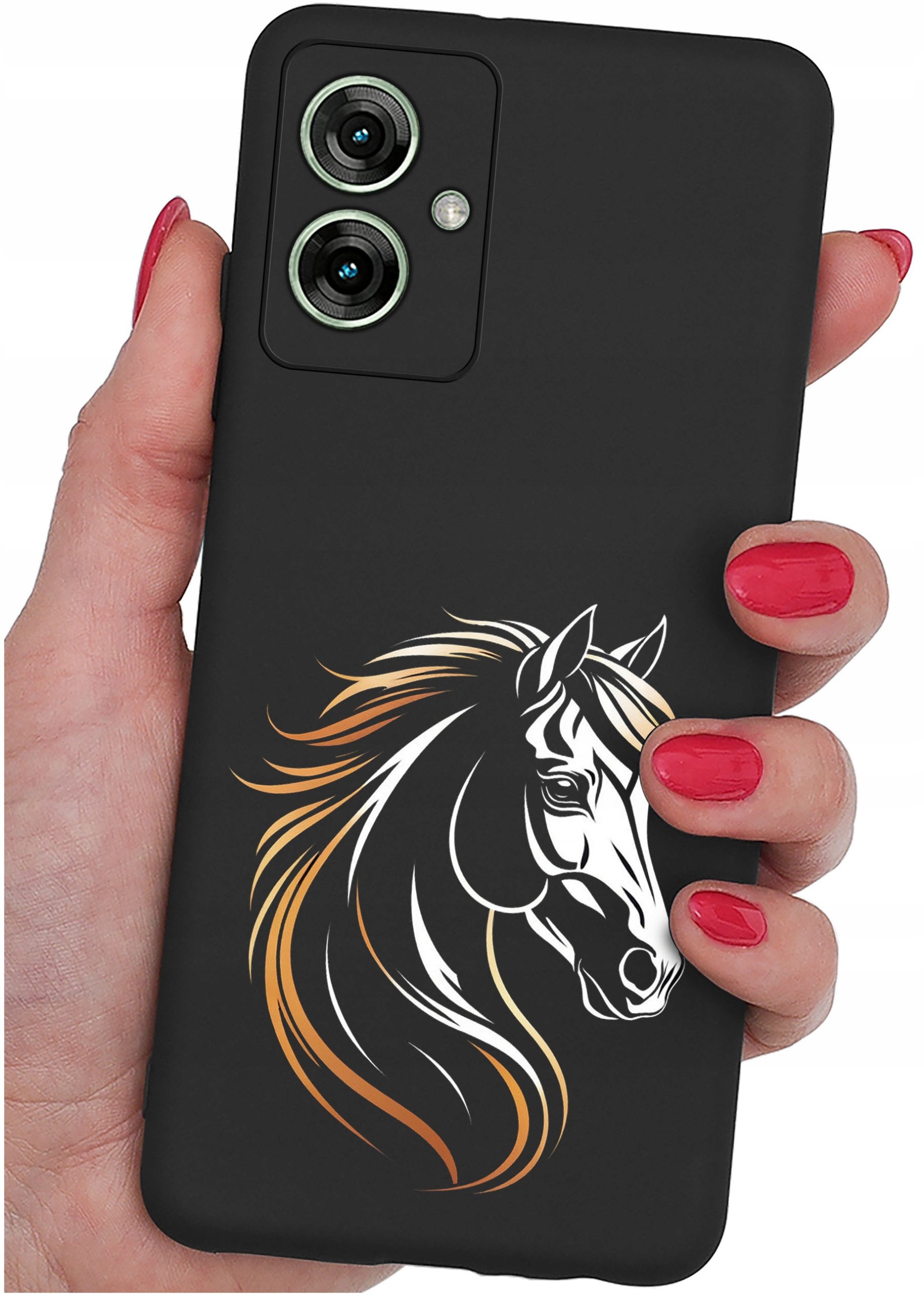 krainaGSM Etui do Motorola Moto G55 5G wzory | SILIKONOWE MATT CASE + SZKŁO 9H