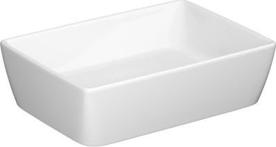 Umywalka Cersanit nablatowa City 50 prostokątna z korkiem ceramicznym (K35-048-ECO)