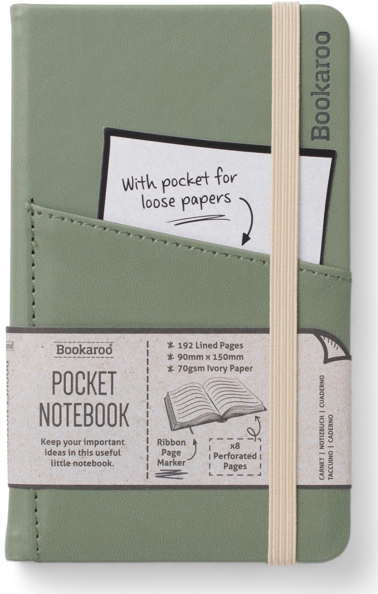 Bookaroo Notatnik Journal Pocket A6 - Zielony