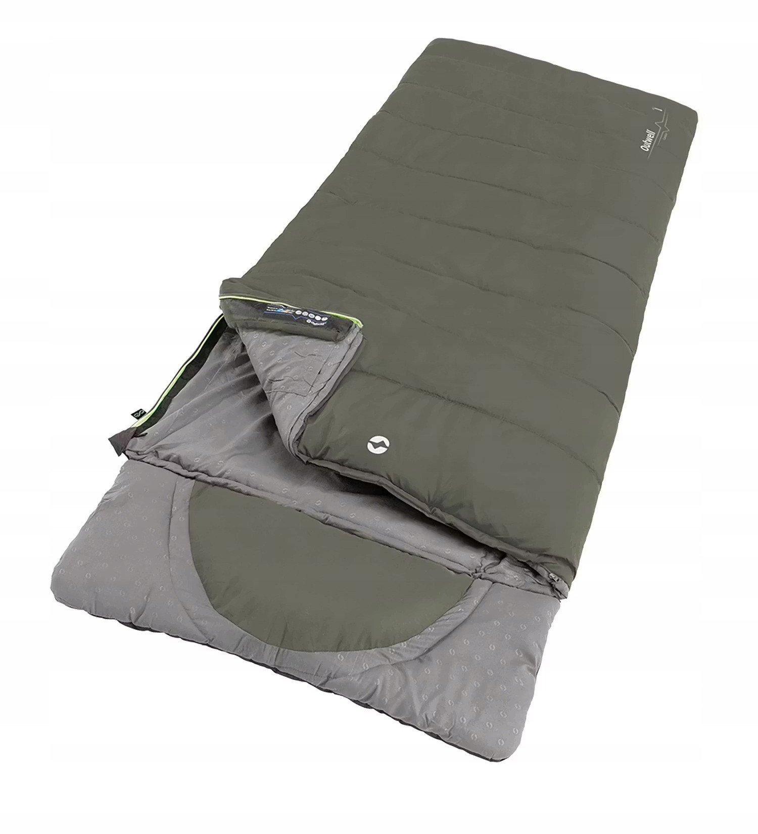Miegmaišis Outwell Contour Dark Olive R, 220x85 cm, žalias