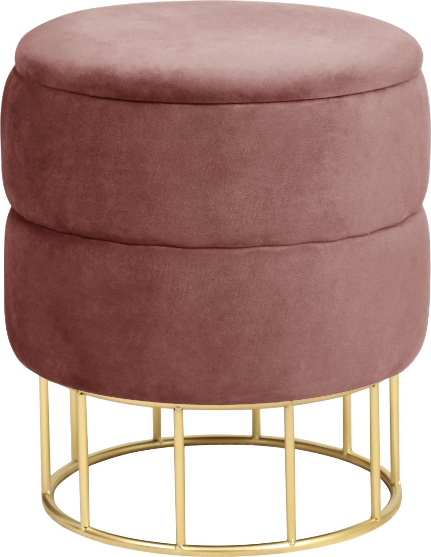 Fabryka Mebli Akord Pufa welurowa otwierana ze schowkiem ELZA Różowa