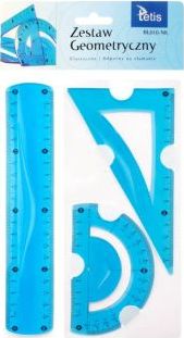 Tetis Zestaw geometryczny elastyczny 3 elementy niebieski (BL010-NK)