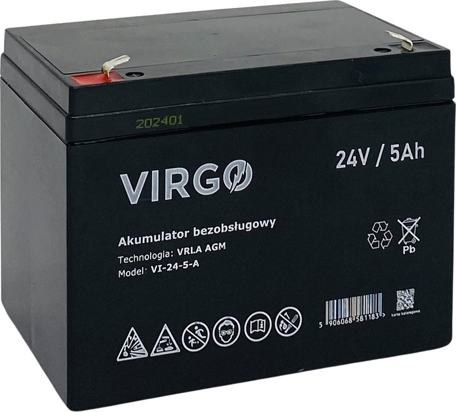 Virgo Akumulator VRLA AGM 24V 5Ah VIRGO