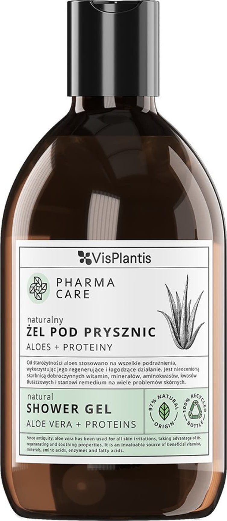 Elfa Pharm VIS PLANTIS Pharma Care Naturalny żel pod prysznic Aloes + Proteiny 500 ml